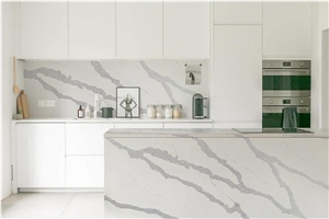 Calacatta Borghini Quartz Kitchen Countertop EWH9501