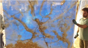 Golden Blue Onyx Slabs