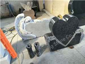 Granite Angel Monument, Heart Tombstone