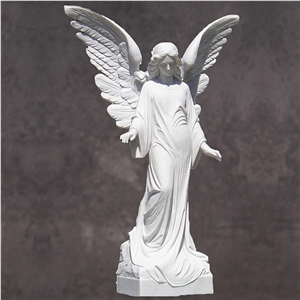 Carved Natural White Marble Sculpture Lady Statues