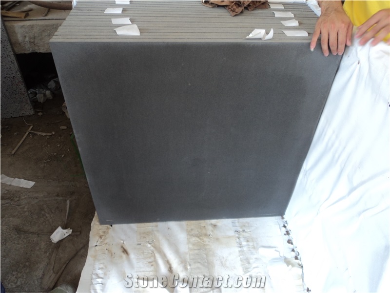 Cheap Interior Use Honed Hainan Grey Basalt Tiles