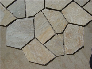 Chinese Multi Color Slate Irregular Flagstones Walkway