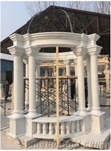 Chinese White Marble Garden Gazebo Pavilion
