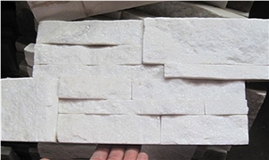 Crystal White Quartzite Culture Stone,Split Ledge Stone