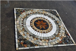 Decorative Stone Mosaic Pattern Design Outdoor