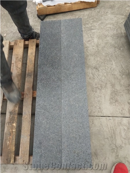 G684 Black Pearl Granite Staircase Steps Risers For Outdoor
