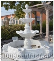 Hot Sale Sculpture White Marble Garden Fountain