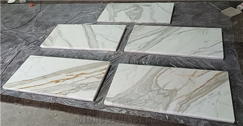 Luxury Home Calacatta Borghini Marble Shower Bench Seat
