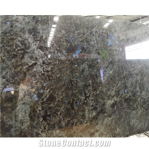 Natural Polished Blue Labradorite Granite Round Table Top