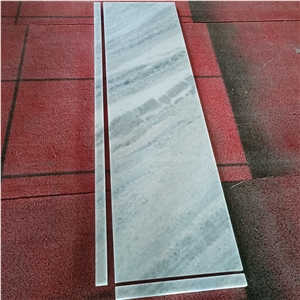 Polished Prefab Crystal Blue Marble Countertops