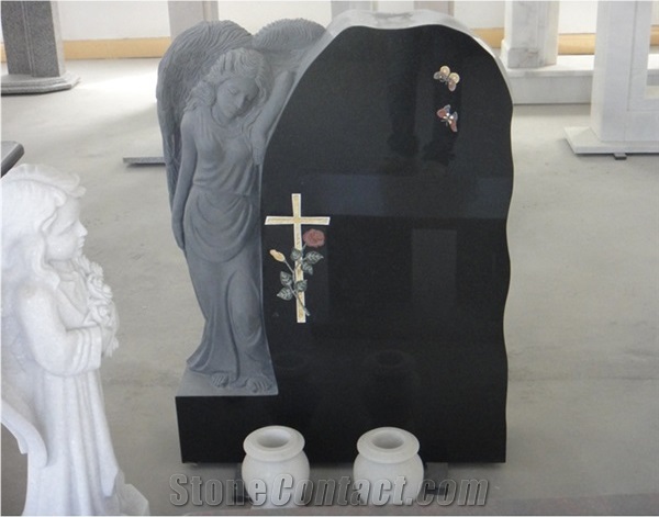 Pure Black Granite Monuments, Absolutely Black Western
