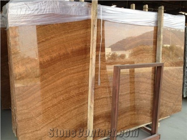 Wholesale Cheap Red Wood Grain Marble Slabs & Tiles