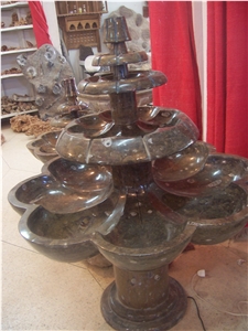 Fossilized Black Marble Fountain