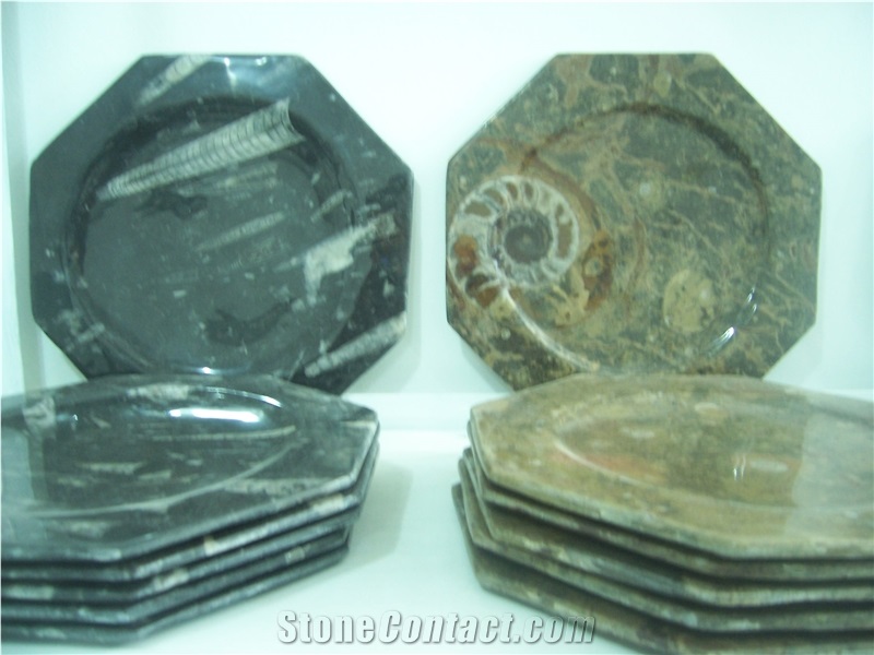 Fossilized Marble Dishes