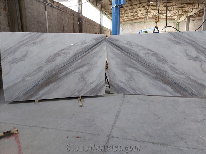 WHITE MARBLE VOLAKAS SLABS BOOKMATCH
