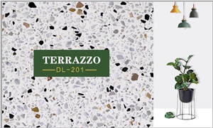 Mulitcolor White Beige Terrazzo Stone Floor Wall