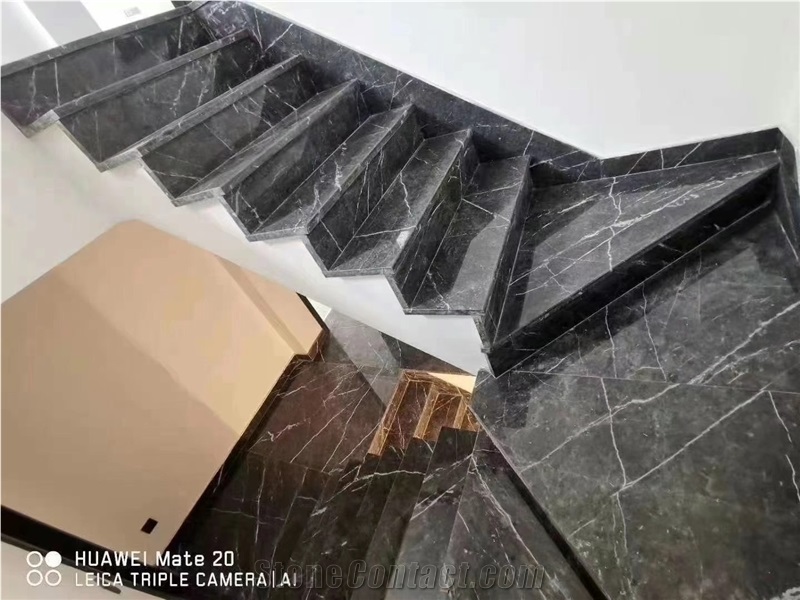 Wyndham Grey Dark Grey Marble Stairs Treads And Risers