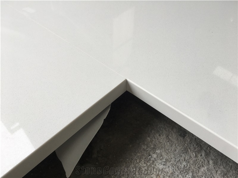 Pure White Quartz Engineered Stone For Countertops