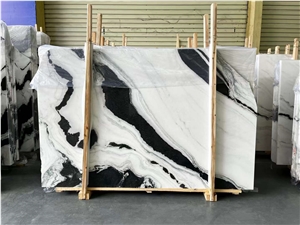 China Sichuan Polished Panda White Marble Stone Slab