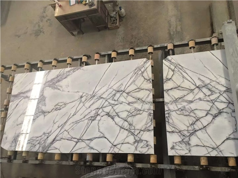 Milas Lilac White Marble Slabs On Sales
