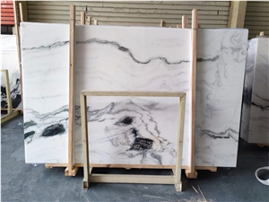 Panda White Marble Slab With White Veins