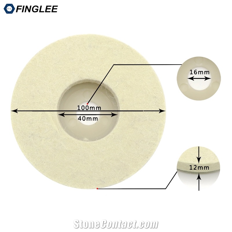FINGLEE 3.5/4/4.5/5Inch Wool Felt Polishing Wheel