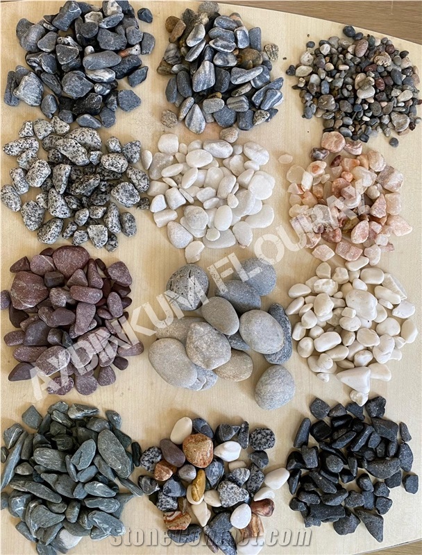 Multicolor River Pebble Stones,Flouray All Mix Pebbles