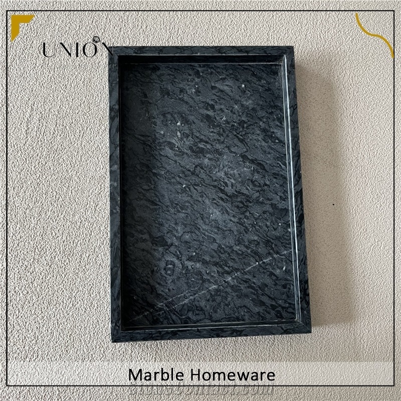 Black Marble Serving Tray Food Tray For Wholesale