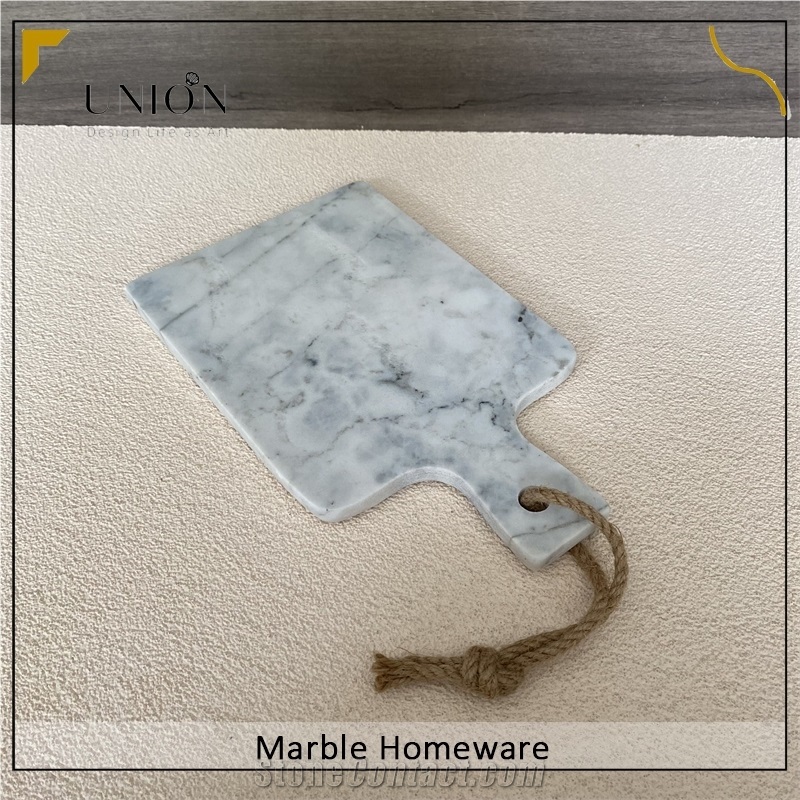 Decorative Tray Marble White Cheese Board For Kitchen