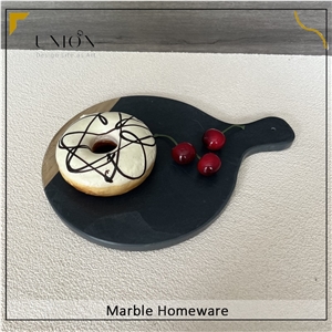 Marble Tray Black Marbler Mix Wood Serving Tray With Handle