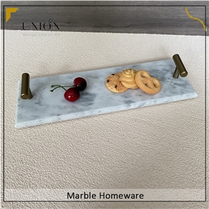 Mini Marble Tray Carrara White Home Decoration Serving Tray