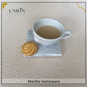 Modern Drink Coasters White Marble Coasters For Table