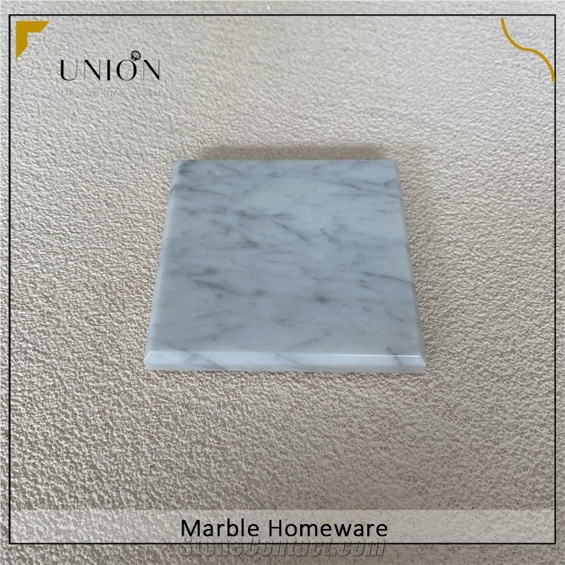 Modern Drink Coasters White Marble Coasters For Table