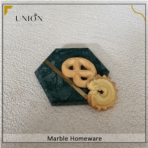 Natural Polished Marble Stone Coaster Cup Coaster For Home
