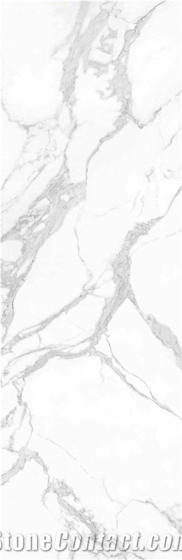 Calacatta White Marble Look Fashion Sintered Stone Kitchen Countertop
