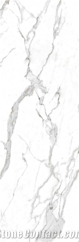 Carrara Marble Look TV Wall Sintered Stone