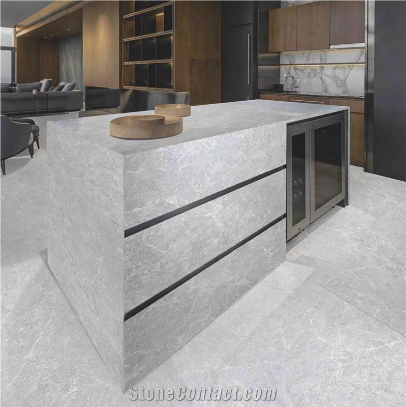 Cyprus Grey Marble Look Sintered Stone Countertops