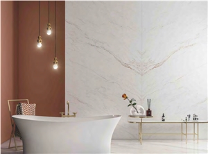 Golden Phoenix Marble Sintered TV Wall
