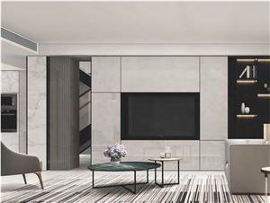 Jenny Grey Marble Sintered Stone TV Wall Tiles