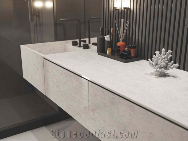 MARTHE LIGHT GREY, Sintered Stone Bathroom Countertop