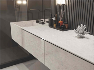 MARTHE LIGHT GREY, Sintered Stone Bathroom Countertop
