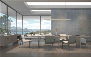 Portland Grey Sintered Panel Stone For Living Room Decor