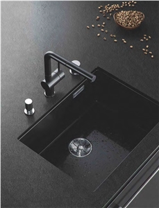 Pure Black Sintered Stone Surface Kitchen Countertop