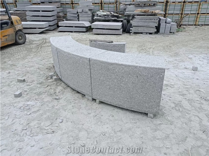 Grey Granite Flower Bed Parterre Side Stone Sitting Stone