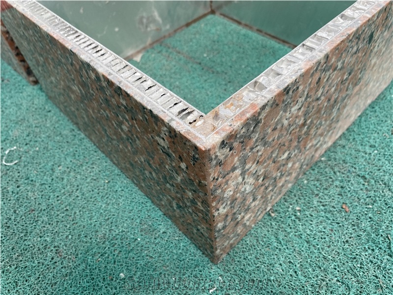 Beige Travertine Lightweight Granite Backed Honeycomb Panels