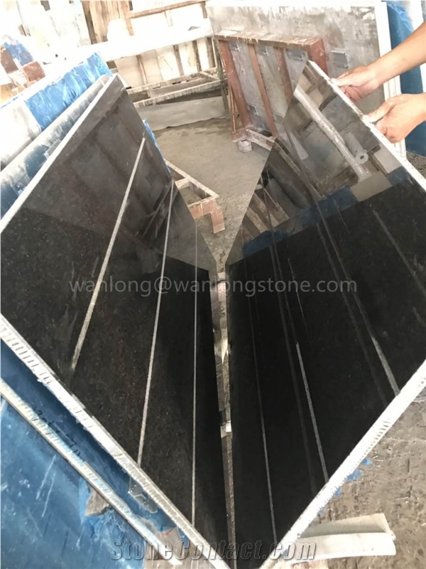 India Black Pearl Granite Polished Aluminum Honeycomb Panels