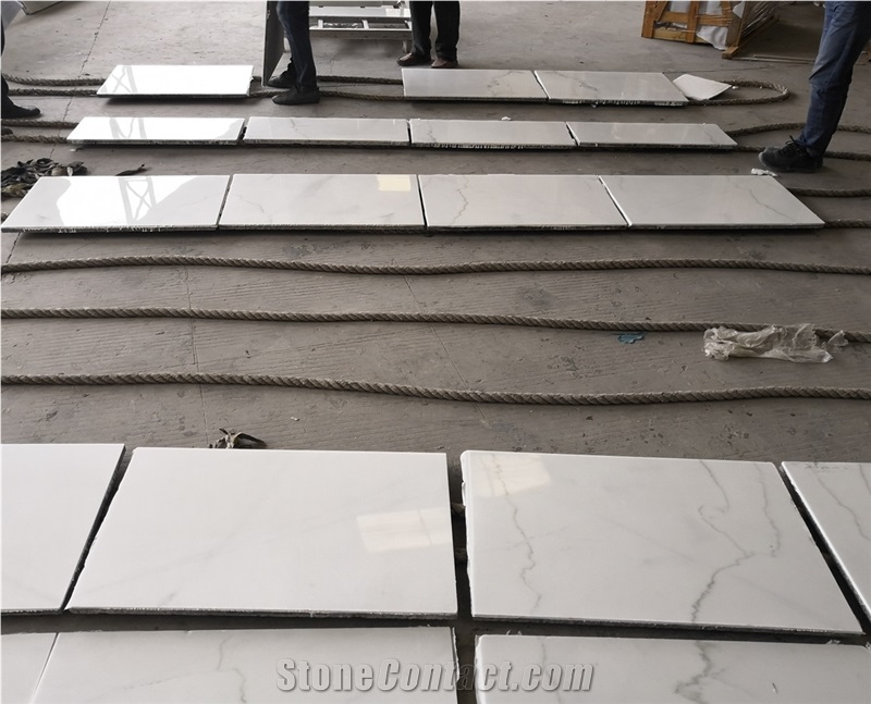 Lincoln White Marble Backed Granite Composite Stone