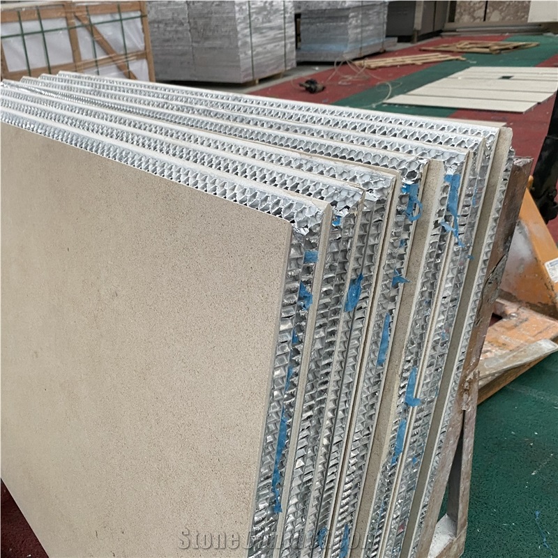 Portugal Beige Travertine Backed Aluminum Honeycomb Panel
