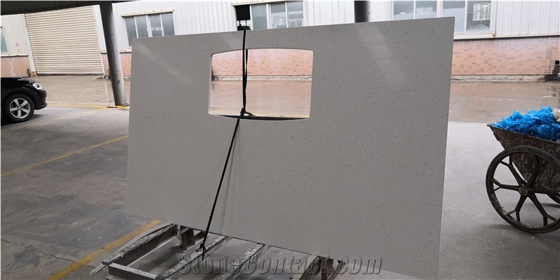 White Quartz Backed Aluminum Honeycomb Panels