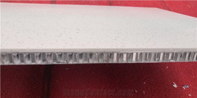 White Quartz Backed Aluminum Honeycomb Panels